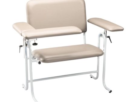 Blood Draw Chair, Wide, Upholstered, with Flip Arm, Oatmeal Cheap