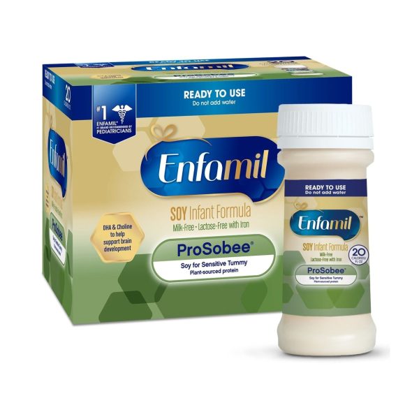 Infant Formula Enfamil ProSobee Nursette Bottle Liquid Soy Lactose Intolerance Hot on Sale