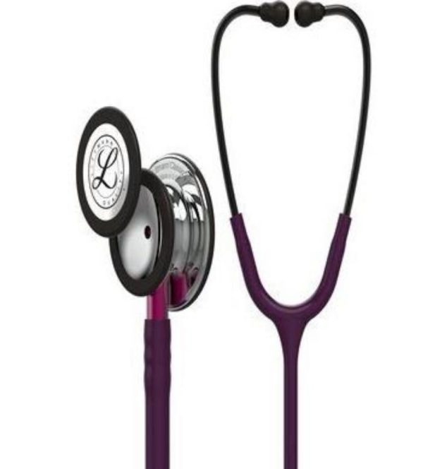 Stethoscope, Mirror Chestpiece, Plum Tubing, Pink Stem and Smoke Headset, 27  on Sale