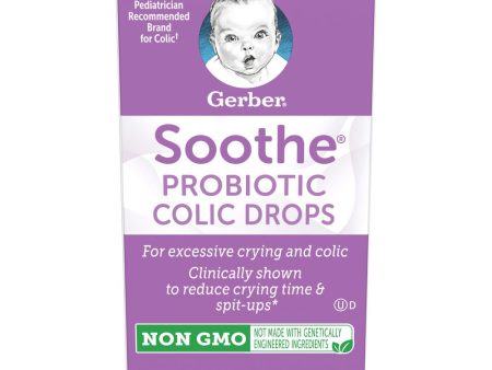 Pediatric Probiotic Dietary Supplement Gerber Soothe EA 1 Hot on Sale