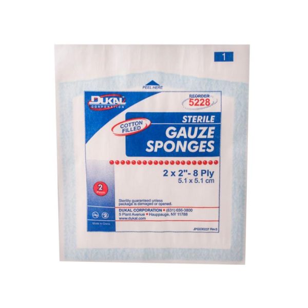 Sterile Cotton Filled Gauze Sponges 2  x 2  8-Ply Online Hot Sale