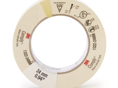 Indicator Tape For Steam, Lead Free, .94  x 60 yds (24mm x 55m) Online now