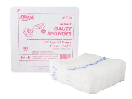 Sterile X-Ray Detectable Type VII  Gauze Sponges 4  x 4  16-Ply Online Hot Sale