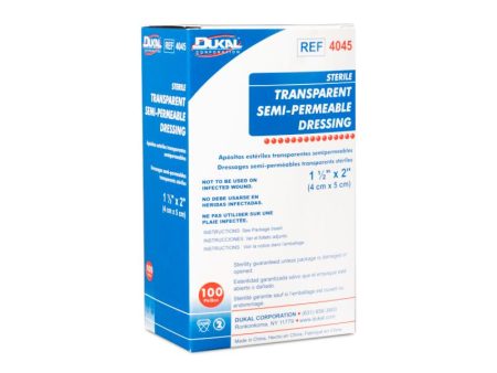 Sterile Transparent Semi-Permeable Dressing 1.5  x 2  Hot on Sale