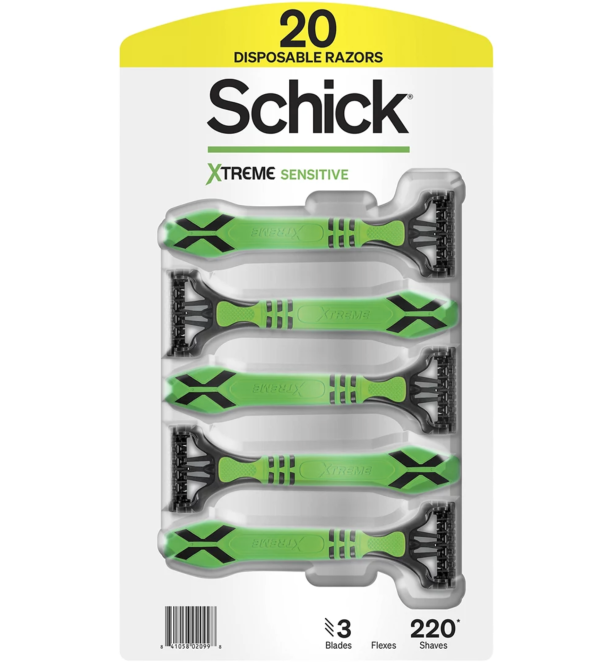 Schick Xtreme 3 Sensitive Men s Disposable Razor, 20 ct. Online