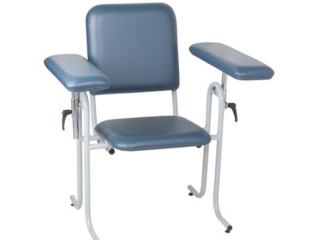 Blood Draw Chair Straight Arm, Blue Online