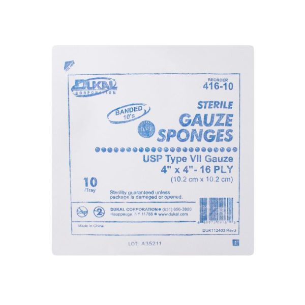 Sterile Type VII Gauze Sponges 4  x 4  16-Ply Cheap