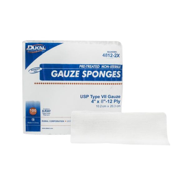 Non-Sterile X-Ray Detectable Type VII  Gauze Sponges 8  X 4  12-Ply Online