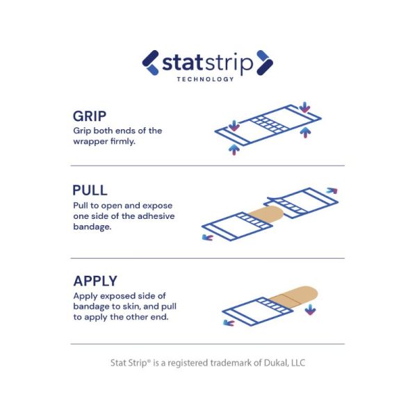 Flexible Fabric Stat Strip® Adhesive Bandages 3 4 x 3 Online