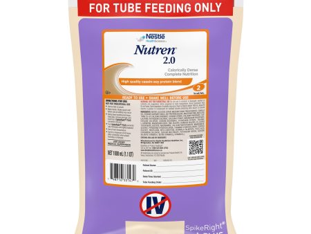 Tube Feeding Formula Nutren 2.0 Unflavored Liquid CS 6 For Discount