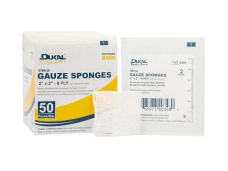 Sterile Basic Care Gauze Sponge 2  x 2  8-Ply Cheap