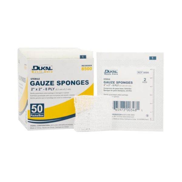 Sterile Basic Care Gauze Sponge 2  x 2  8-Ply Cheap