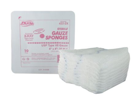 Sterile X-Ray Detectable Type VII  Gauze Sponges 4  x 4  32-Ply Online now