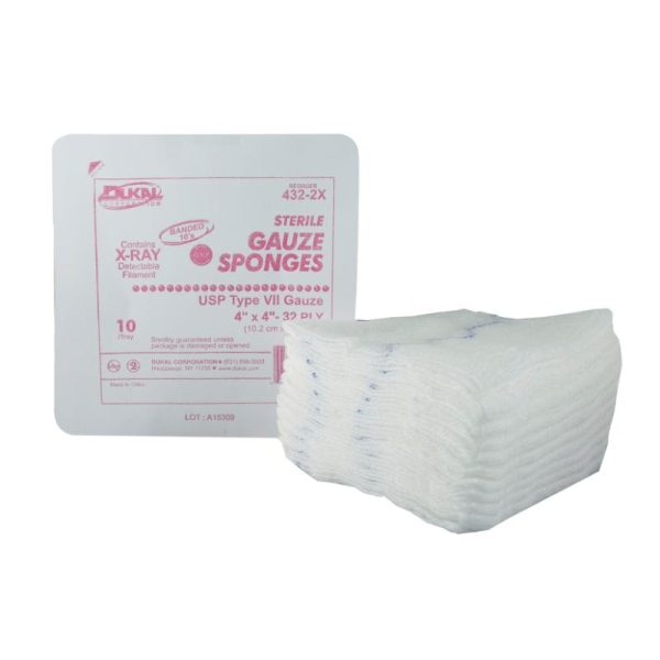 Sterile X-Ray Detectable Type VII  Gauze Sponges 4  x 4  32-Ply Online now