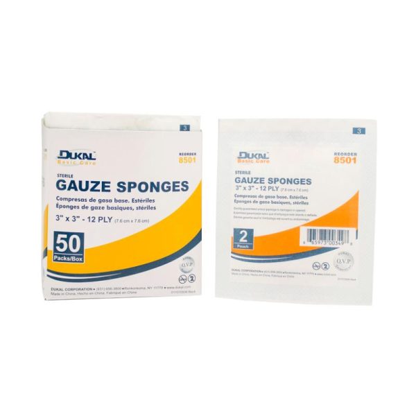 Sterile Basic Care Gauze Sponge 3  x 3  12-Ply For Cheap