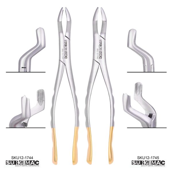 Extracting Forceps #53 (Set of Right and Left) SERRATED Tips by SurgiMac For Discount