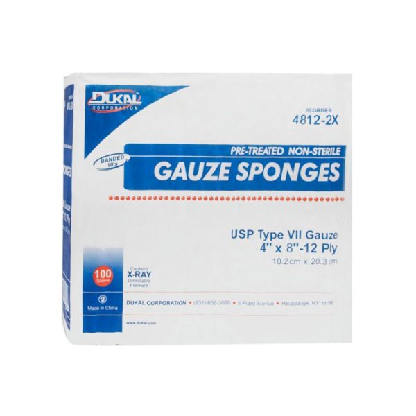 Non-Sterile X-Ray Detectable Type VII  Gauze Sponges 8  X 4  12-Ply Online