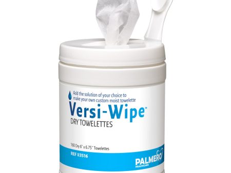 Versi-Wipe Dry Towelettes, 6  x 6-3 4 , 160ct can, 12can cs Hot on Sale