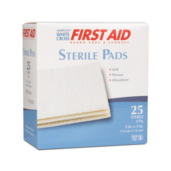 Sterile Non-Woven Pad 3  x 3  4-Ply Hot on Sale