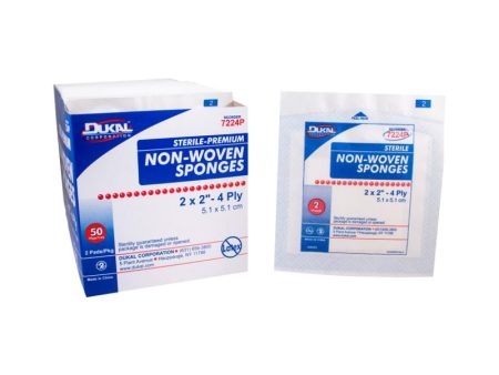 Sterile Premium Non-Woven Sponges 2  x 2  4-Ply For Cheap