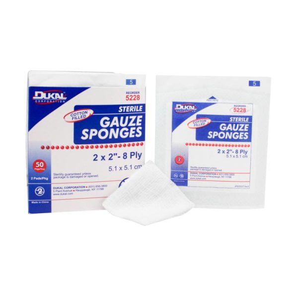 Sterile Cotton Filled Gauze Sponges 2  x 2  8-Ply Online Hot Sale