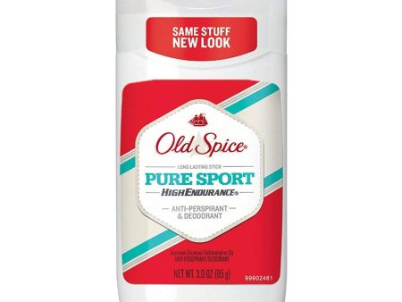 Old Spice Deodorant, High Endurance, Pure Sport, Solid, 3oz, 12 cs Online now