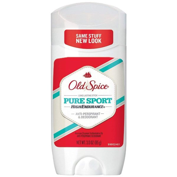 Old Spice Deodorant, High Endurance, Pure Sport, Solid, 3oz, 12 cs Online now