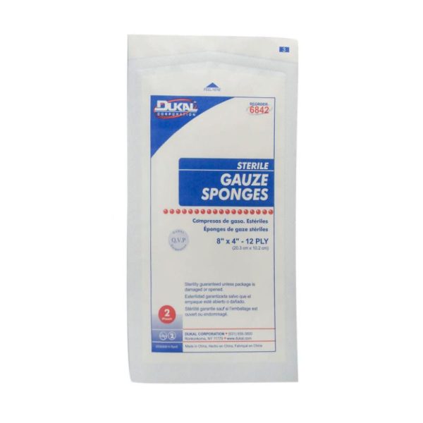 Sterile Gauze Sponges 8  x 4  12-Ply Sale