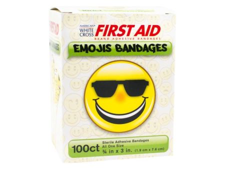 Emoji Stat Strip® Adhesive Bandages 3 4 x 3 Sale