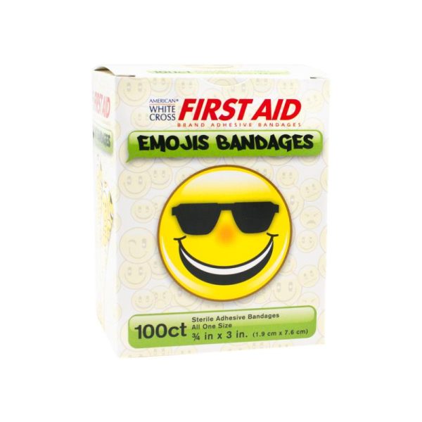 Emoji Stat Strip® Adhesive Bandages 3 4 x 3 Sale