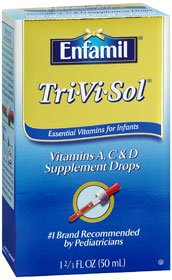 Children s Multivitamin Supplement Tri-Vi-Sol Vitamin A   Ascorbic Acid   Vitamin D 750 IU Sale