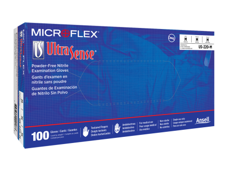 Ansell Microflex Ultrasense Powder-Free Nitrile Exam Gloves on Sale