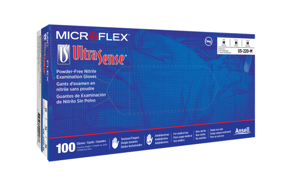 Ansell Microflex Ultrasense Powder-Free Nitrile Exam Gloves on Sale