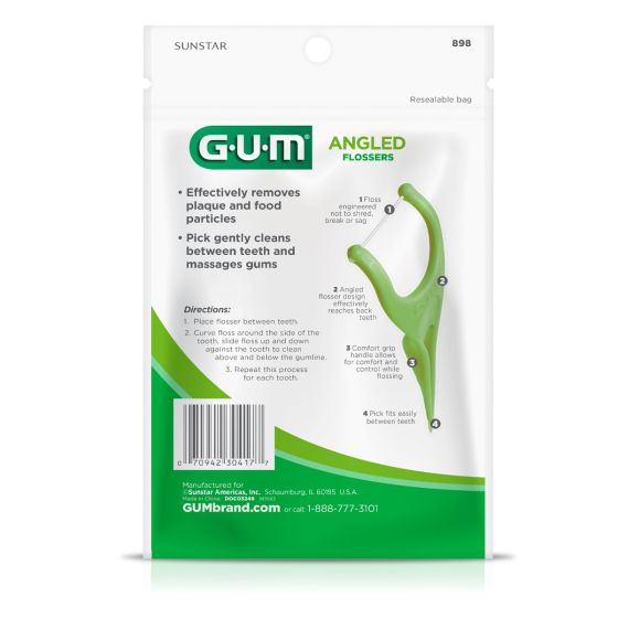 GUM Angled Flossers, Fresh Mint, 2 pk, 48 pk bx Sale