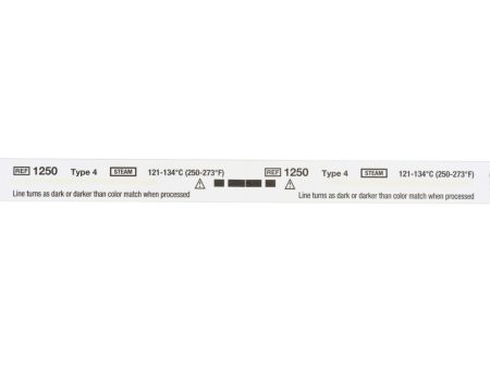 Indicator Strip For Steam, 5 8  x 8 , Color Change From White to Dark Brown  Black, Perforated For Discount