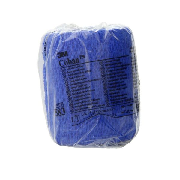 Self-Adherent Wrap, 3  x 5 yds, Blue For Sale