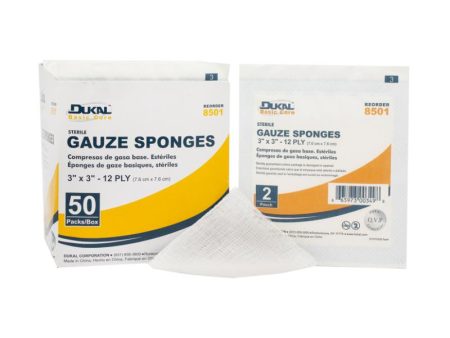 Sterile Basic Care Gauze Sponge 3  x 3  12-Ply For Cheap