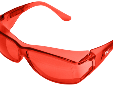 Safety Goggles, Red Bonding Frame Lens, Universal Size, 12 bx Supply