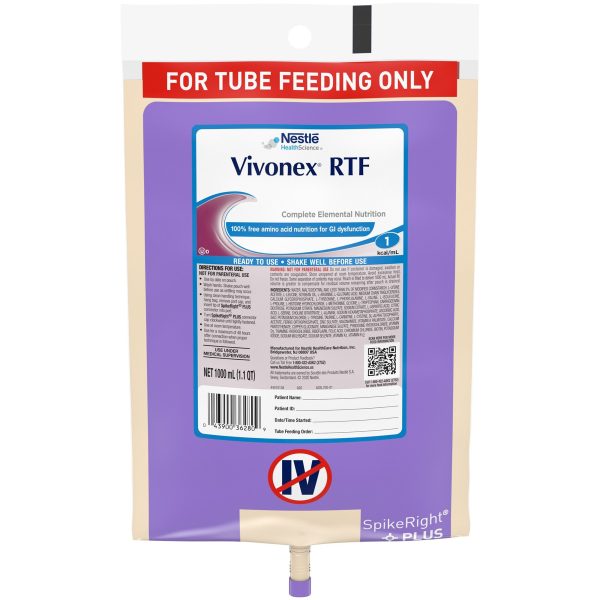 Tube Feeding Formula Vivonex RTF Unflavored Liquid Online Hot Sale