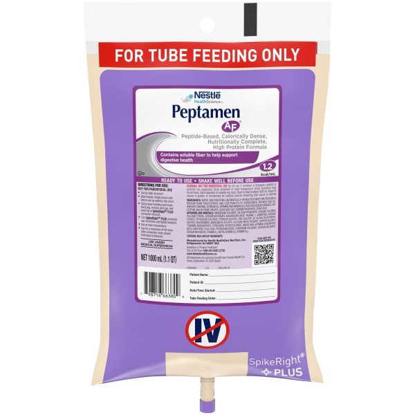 Tube Feeding Formula Peptamen AF Unflavored Liquid CS 6 Cheap