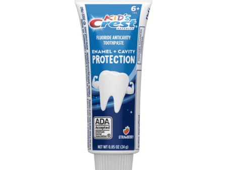 Kid s Crest Advanced Enamel+Cavity Protection Toothpaste, Strawberry Flavor, .85 oz, 36 cs Online Sale