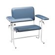 Blood Draw Chair, Wide, Upholstered, with Flip Arm, Blue on Sale