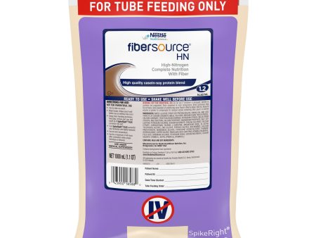 Tube Feeding Formula Fibersource HN Unflavored Liquid 1000 mL For Cheap