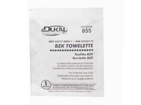 Dukal BZK Towelette, 5  x 8 , 1 pch, 100 pch bx, 20 bx cs Fashion