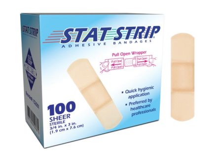 Sheer Stat Strip® Adhesive Bandages 3 4 x 3 Discount