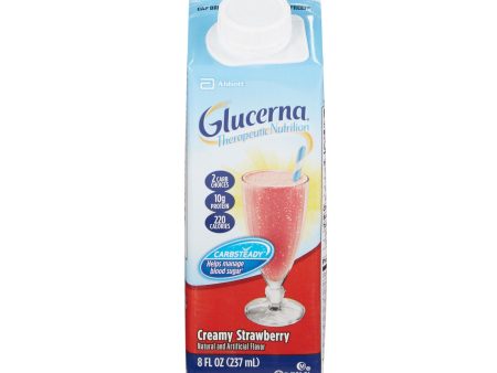 Oral Supplement Glucerna Therapeutic Nutrition Shake Strawberry Flavor Liquid Fashion