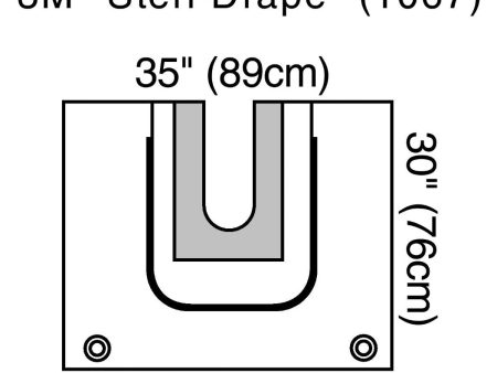 U-Drape, 30  x 35 , U-Pouch Aperture with Adhesive, 2 Exit Ports For Discount