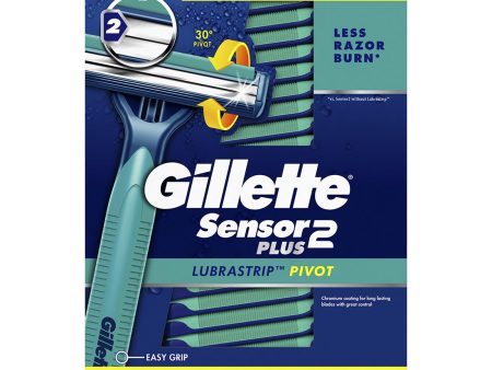 Gillette Sensor2 Plus Pivoting Head and Lubrastrip Men s Disposable Razors, 52 ct. For Discount